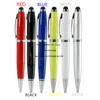 Metal Pen USB فلاش حملة 128 جيجابايت فلاش ذاكرة عصا 6 لون القلم محرك 64 جيجابايت 4 جيجابايت 8 16 32 جيجابايت بندريف USB2.0 المعلم هدية الكرة نقطة القلم يو القرص