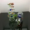 Glasrör rökare blåst vattenpipa tillverkar handblåsta bongs färgade överdimensionerade pan draken glas vatten flaska