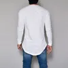 Manga comprida camiseta homens algodão casual tshirt streetwear cor sólida magra aptidão vestuário homens camisetas topo