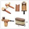 Classique Solide Pliant Fumer En Bois Pipe En Bois Tabac Filtre À Base De Plantes Main Coccinelle Pipes Canettes Titulaire Amovible Portable Fumer Outil