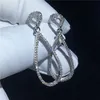 Modischer Birnen-Tropfenohrring aus 925er Sterlingsilber mit Pave-Fassung, 5A Cz, Verlobung, Hochzeit, baumelnde Ohrringe für Frauen, Brautgeschenk