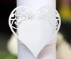Anneaux de serviette de fleur de coeur creux pour le mariage / fête / table de décoration de fête Favors Fourniture de fête Favors de mariage