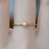 Luckyshine 6 PZ 1 LOTTO Gentle Fire Rotondo Gemme di Perle Naturali Lucide 14K Anelli Placcati Oro Matrimonio Amico di Famiglia Anelli Regalo di Festa per le Donne