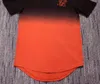 Verlängern Sie Hip Hop Street T-Shirt Mann Mode T-Shirts Männer Sommer West Sik Silk Kurzarm T-Shirt Übergröße Schwarz Orange3055022