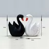 Creative Home Decoration Swan White and Black Wedding Decor Wedding Party Present Hantverk Heminredning YQ01488