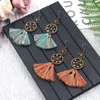 Turquesa Beads Dream Catceiro Lã Fringed Setor Borla Brinco Colorido Estilo Étnico Eardrop Moda Mulheres Brincos Jóias Criativo Presente