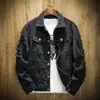 Chaqueta vaquera Bomber de alta calidad para hombre, chaqueta vaquera blanca Lt con agujeros rasgados, nueva prenda de otoño/primavera 2020, abrigo vaquero lavado para hombre