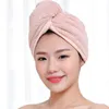 Cabelo microfibra magia de secagem rápida para toalhas Shower Enrole Bath Hat rápida Cap turbante toalha seca 4style LX1374