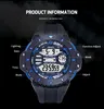 Męskie cyfrowe zegarek Wodoodporne Smael Sport Zegarki Alarm Shock Clock Led Watch Mężczyźni Digital 1519 Wojskowe zegarki Army Men