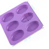 Savon Moule Silicone Huile Essentielle Savon faisant des moules outil de cuisson fleur À La Main Plateau 6 Cavité Grand