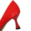 Hot Sale-Lady Plus Size 10.5 Pekade Toe Valentine Low Heels Scarpins Yellow Green Office Shoes