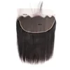 Malezyjskie ludzkie włosy 3 wiązki z 13x6 Lacec przednie wyposażone proste czubki Virgin Hair z koronkowym 13x6 Zamknięciem z dzieckiem HAI5113623