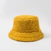 hot Winter Women's Warm Bucket Hat All-match Lamb Wool Blank Fisherman Hat Plush Basin Hat JXW715