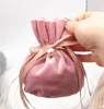 Party Candy Jewelry Wedding Favor Bags Flannel Gift Packaging Bag Velvet Drawstring Pouch with Ribbon