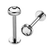 Body Jewelry 1pc 16G G23 Titanium Gemy Gem Labret Rings Boucles d'oreilles Stud CZ Cartilage Tragus Piercings2640