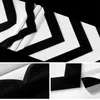 Lyxig 3D Svart Vit Stripes Bakgrund Flocking Non-Woven Bakgrund Roll Vardagsrum Sovrum TV Backgroud Väggmålning