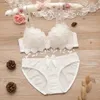 Lingerie japonês conjunto fino bordado push up sutiã set sexy laço underwear bras florais para mulheres sutiã e calcinha bh