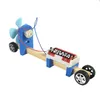 Wood-baring creative technology small-making puzzle toys scientific experiment aerodynamic car