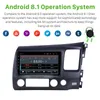 CAR VIDEO RADIO 9 Inch Android HD Pekskärm Bluetooth GPS-navigering för 2006-2011 Honda Civic RHD USB AUX Support CarPlay 3G WiFi