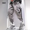 Men's Pants Hip Hop Fashion Black Harem Streetwear Sport Joggers Techwear Kpop Korean Style Clothes Men Harajuku Loose Trousers Male