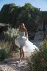 Elihav Sasson A Line Beach Wedding Dresses Strapless Appliques Lace Wedding Dresses Sweep Train Boho Bridal Gowns