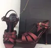 Nouveau hommage à la plate-forme en cuir brevetoft sandales pour femmes chaussures tstrap tstrap talons hauts sandales chaussures de dame pompes en cuir original4994595