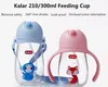 Original Xiaomi youpin Kalar 210ml Portable Children Feeding Cup Baby Kids Drinking Water Bottle BPA Free - Pink A 30101