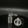 Accessoires pour fumeurs Poignée ronde Bol en verre Glissière Entonnoir Pièce Diapositives Avec Joints Mâles Clairs Pour Bangs