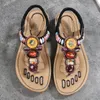 Venta caliente-2019 Sandalias de mujer Cadena de cuentas Chanclas Zapatos de playa Mujer Sandalie Lady