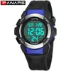 PANARS Digital Sports Watch Men Count Down Timer Alarm Clock Man LED Back Light Display Wristwatches Chronograph Watches 8012