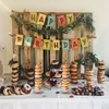 Pączki stojak na wyświetlacz na ścianę uchwyt na wystawę ślubną przyjęcie urodzinowe Baby Shower Wood Donut Holder Party Dekoracja 279z