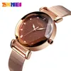 SKMEI Moda Relojes de Mujer Reloj de Cuarzo para Mujer Reloj Correa de Acero Inoxidable 3 Bar Relojes Impermeables reloj mujer 9188