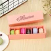 Emballage macaron 4 couleurs, boîtes en papier laser pour cadeaux de fête de mariage, 6 grilles, boîte d'emballage pour chocolats et biscuits LX1712