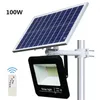 100W Outdoor Led Solar Street Security Lampa IP67 Lights White 6500K 208 LEDS Auto On / Off ze zdalnym i wielofunkcyjnym