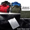 Vinter Utomhus Jackor Män Tjock Varm Vattentät Vindskyddad Hooded Parka Coat Windbreaker Militär Fleece Winter Outdoor Jacket