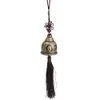 KiWarm On Sale Buddha Statue Pattern Bell Blessing Feng Shui Wind Chime for Good Luck Fortune Home Car Hanging Decor Gift Crafts