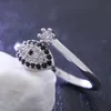 Wholesale- diamonds ring for women luxury crystal eye rings s925 silver plated copper zircons fashion jewelry gift for girlfriend