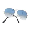 Groothandel-Gradiënt Grijs Blauw Rode Zonnebril Piloot Stijl Glas Zon Glasse Oculos de Sol Feminino UV400 Mannen Vrouwen Zonnebril 58mm 62mm