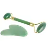 Jade Roller Gua Sha Facial Skin Care Set Natural Stone Aventurine Face Roller Guasha Massager SPA Acupuncture Scraping Healing Crystal Health Care