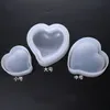 Stampo a forma di cuore in silicone 3D, ciondolo in resina, creazione di gioielli, stampo per fusione di polimeri di argilla, fai da te, 3 dimensioni, colore trasparente