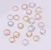 Cross Border Hot Sale Zircon Vove Rings Creative Miniature Nate Stud Round Round Nasal Septum Ear Body Body Body Percing Exclues