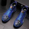 Black Blue 8838 Cow Leather Rivets Men Veet Loafers High-Top Fashion Spike Sneakers Shoes Outdoors Flats Casuals Boots W146