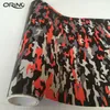 Rosso Nero Grigio Camouflage Vinile Car Wrap Film Grafica stampata Barca Auto Moto Scooter Adesivo Full Body Wrapping Foil