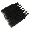 Watergolf haarbundels met sluiting synthetisch haar Ombre blond zilvergrijs haar 9pcspack 20 inch vezel4278881