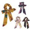 Ins New Chiffon Scrunchies Floral Bows Girls Ties Designer Hårtillbehör för kvinnor Princess Kids Hairbands5761871