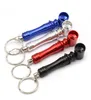 Keychain Mini Metal Smoking Herb Pipe Detachable Aluminum Alloy Portable Tobacco Smoking Filter Tube Innovative Design