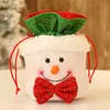 Noël Bonbons Sac Cadeau Cordon Sacs Père Noël Bonhomme De Neige Elk Sac Arbre De Noël Décoration Cadeau Pomme Bonbons Poche