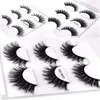 3 paires d'extensions de cils de vison 3D épais vrais CHEVEUX de vison faux cils Extension naturelle faux cils 50 ensembles