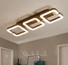 Illuminazione moderna del lampadario a led Accendino da soffitto per soggiorno Camera da letto Lamparas Techo Apparecchio di illuminazione AC110-220V Colore caffè finito