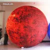 Decoração de palco de concerto Iluminação inflável de estrela fixa Sun Ball enorme explosão planetas LED queimando o balão estelar de sol para a noite da festa